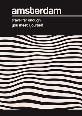 Black and white Amsterdam