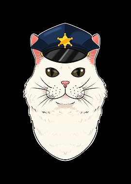 Police Turkish Angora Cat