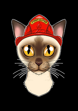 Firefighter Burmese Cat