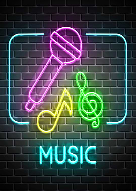 Musical neon quotes