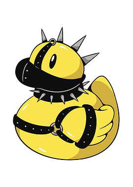 Punk rubber duck toy