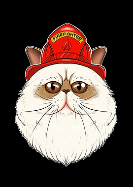 Firefighter Himalayan Cat
