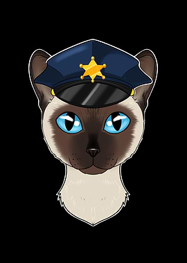 Police Siamese Cat