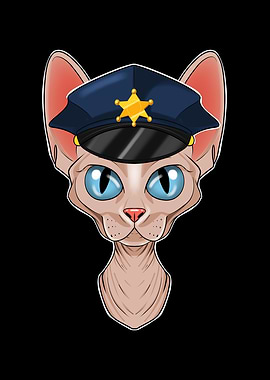 Police Sphynx Cat