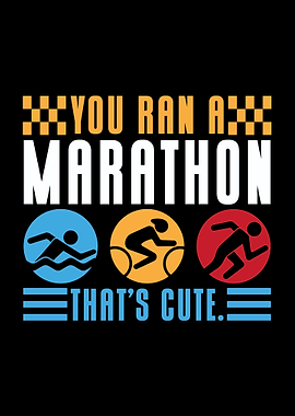 Funny Triathlon Marathon