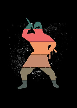Colourful Ninja vintage