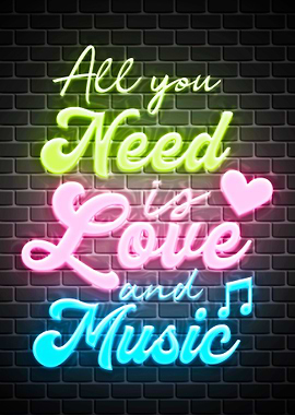 Musical neon quotes