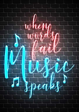 Musical neon quotes