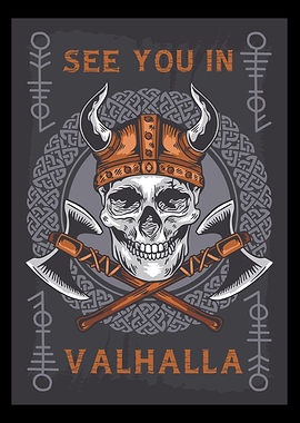 Valhalla viking skull