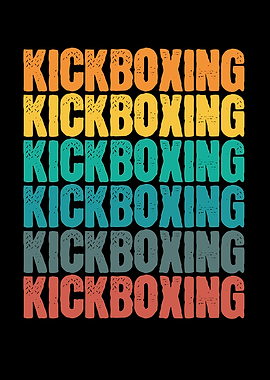 Colourful kickboxing marti