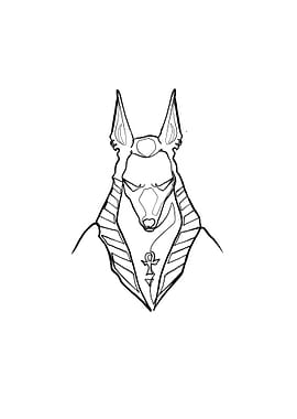 Anubis One Line Art