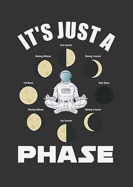 Moon Phase Astronaut