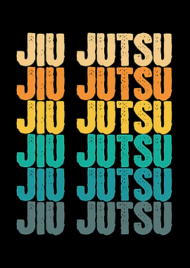 Colourful jiu jutsu martia
