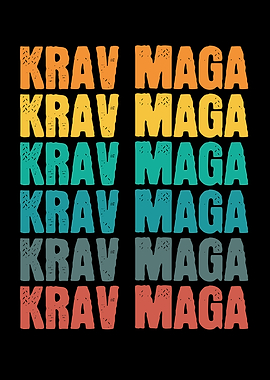 Colourful krav maga martia