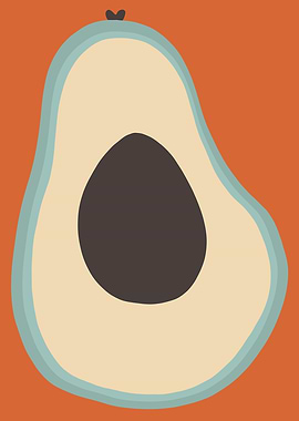 Retro Avocado Painting