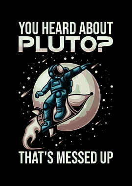 Pluto Astronaut on Rocket