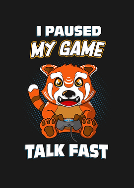 Gaming Red Panda Fun Gamer