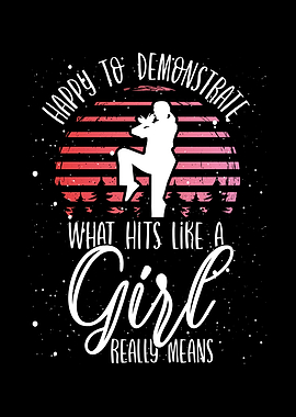 What hits like a girl