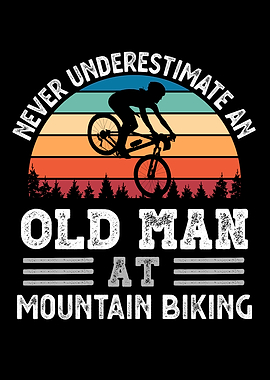 Old Man at Mountain biking