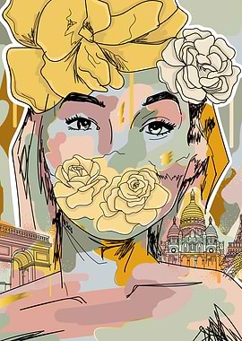 Woman fantasy portrait art