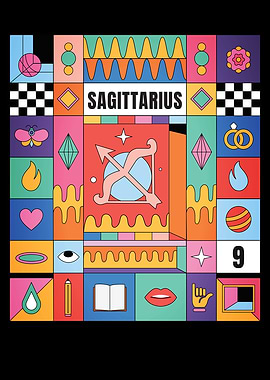 Sagittarius Pop Art