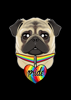 Pug LGBTQ Flag I Gay Pride