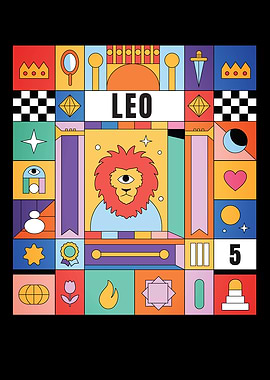 Abstract Leo Pop Art
