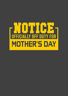 Officially off duty for mo