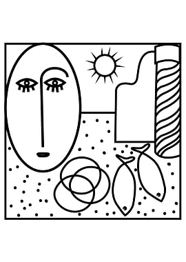 One Line Art Picasso