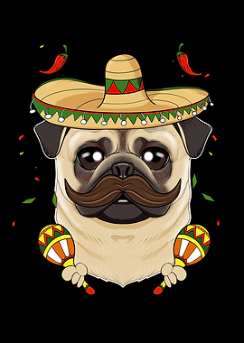 Cinco De Mayo Pug Sombrero