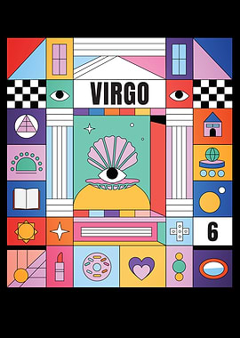 Pop Art Virgo Zodiac