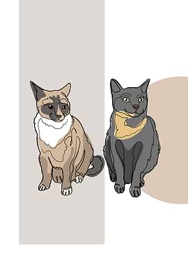 Cat One Line Art Minimalis