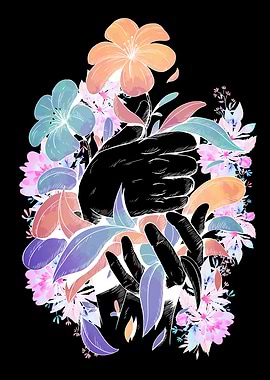 Abstract UV Flower Bouquet