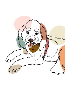 Dog One Line Art Minimalis