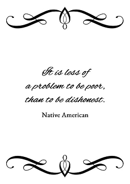 Poverty and Dishonesty