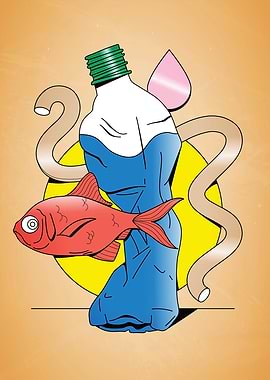 Abstract Plastic Bottle