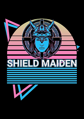 Viking Shield Maiden Retro