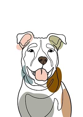 Dog One Line Art Minimalis