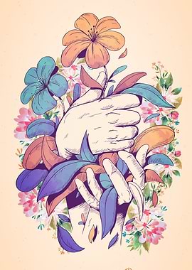 Hands Holding Flowers