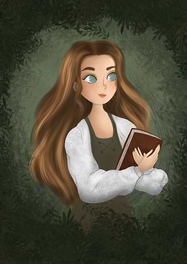 Girl with the book