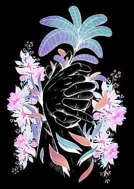 Exotic Black Light Flowers