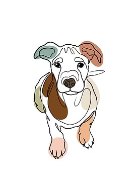 Dog One Line Art Minimalis