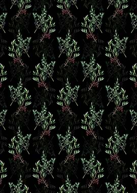 Floral Wild Olive Pattern