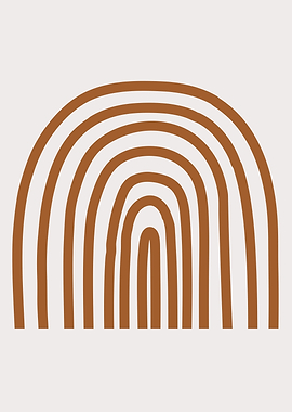 Hand drawn boho rainbow