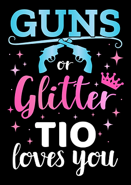 Gender reveal guns or glit