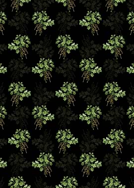 Floral Bear Oak Pattern