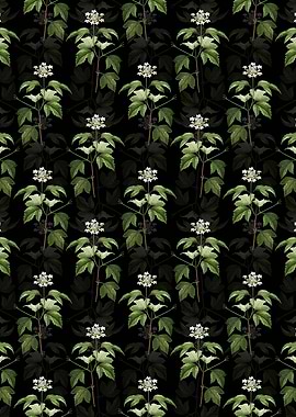 Black Guelder Rose Pattern