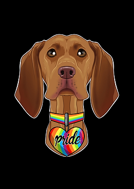 Vizsla LGBTQ Flag I Gay