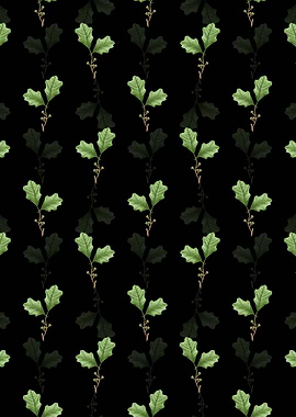 Bear Oak Leaves Pattern