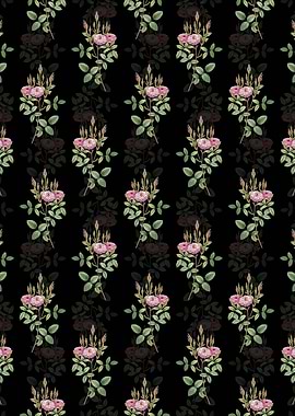 Mossy Pompon Rose Pattern